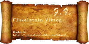 Finkelstein Viktor névjegykártya